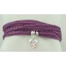 Ballet shoes with silk bracelet/necklace (pink)